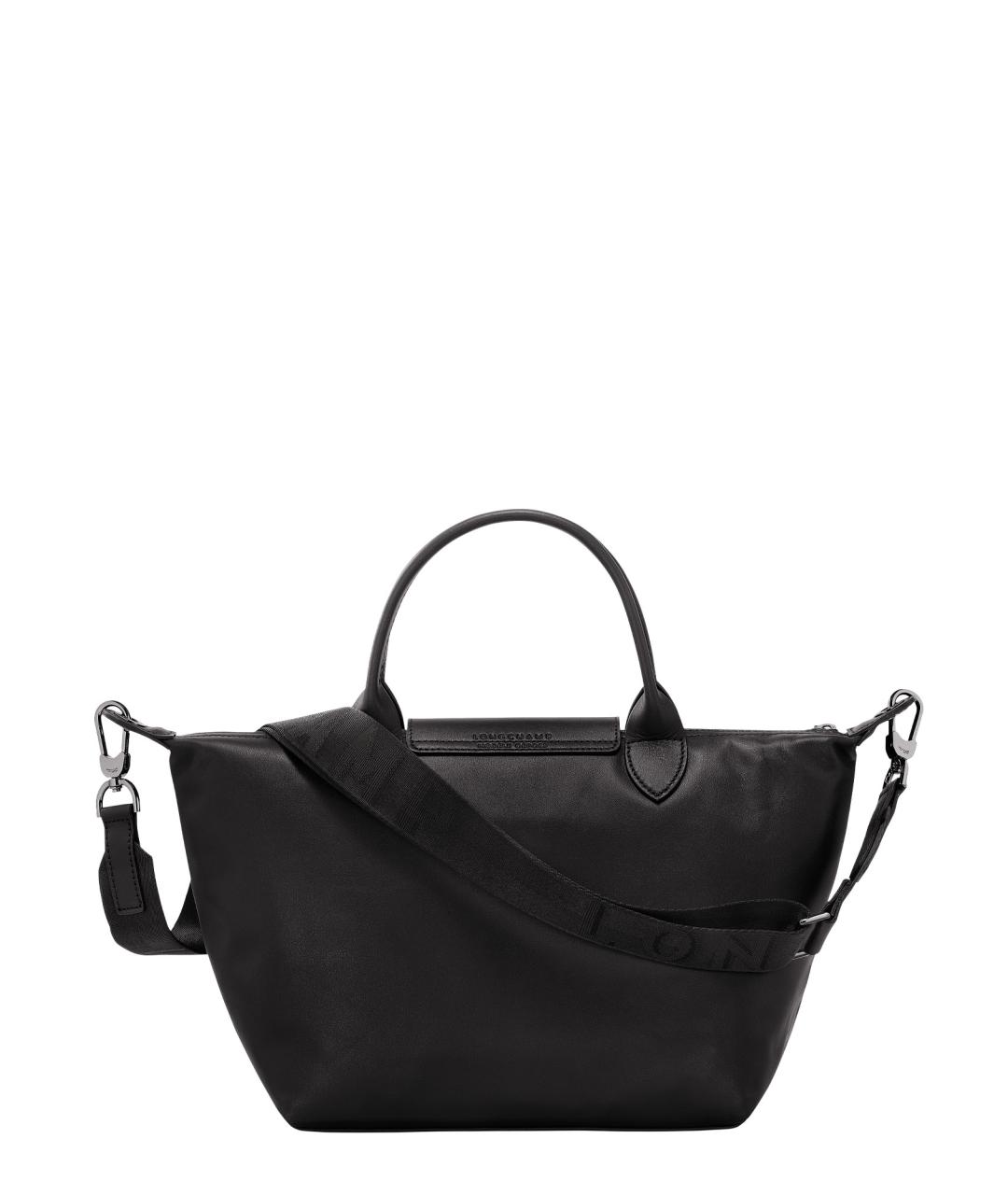 LONGCHAMP Черная кожаная сумка тоут, фото 2