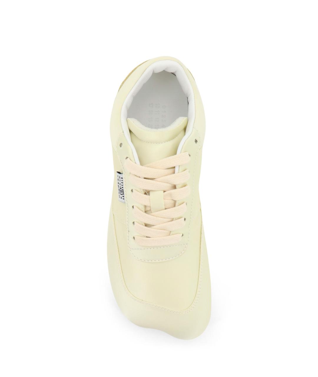 MM6 MAISON MARGIELA Бежевые синтетические кроссовки, фото 5