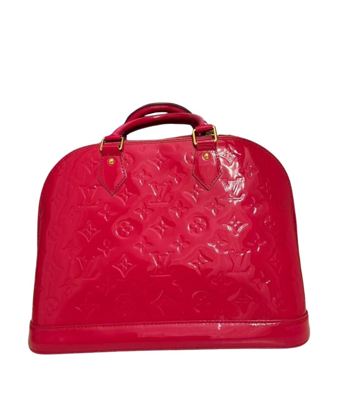 LOUIS VUITTON Розовая сумка с короткими ручками из лакированной кожи, фото 1