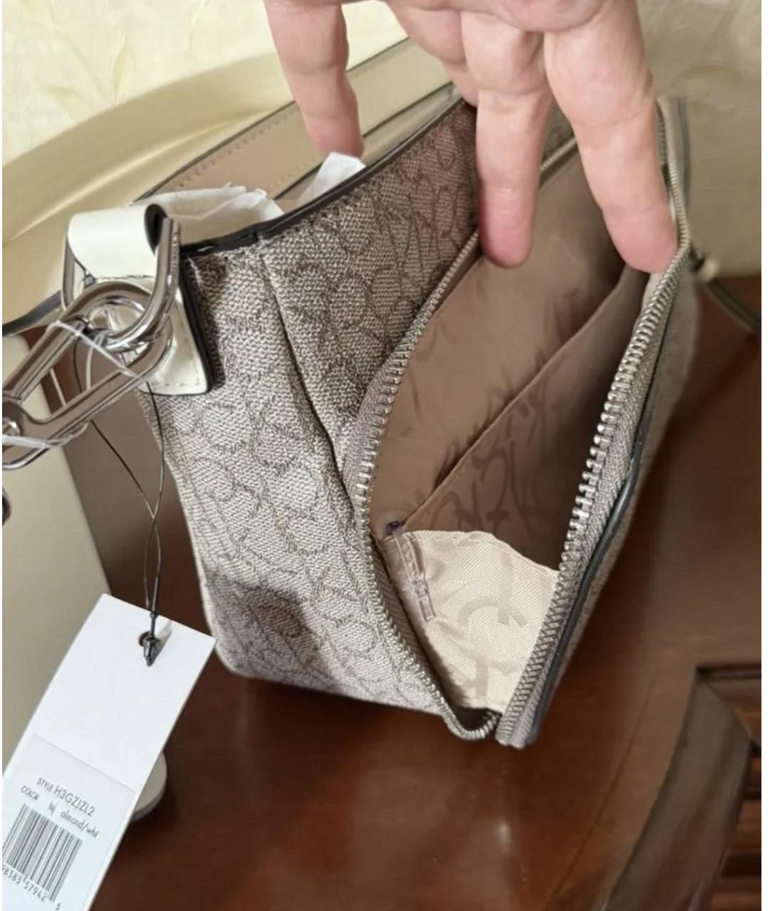 CALVIN KLEIN Белая сумка через плечо из искусственной кожи, фото 8