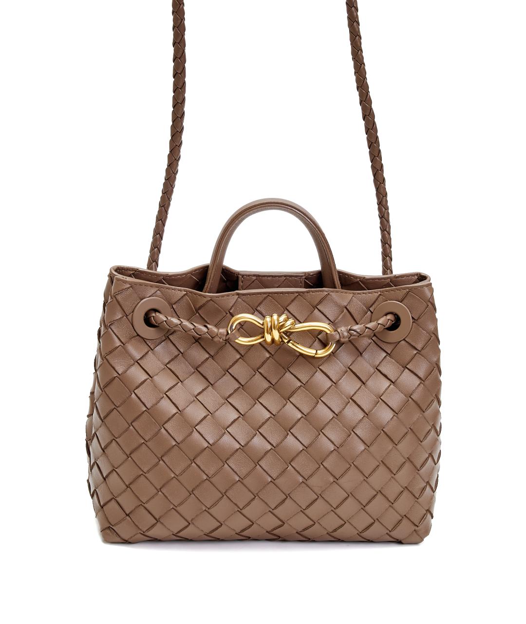 BOTTEGA VENETA Коричневая кожаная сумка тоут, фото 7