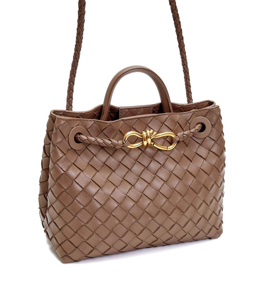 BOTTEGA VENETA Коричневая кожаная сумка тоут, фото 2