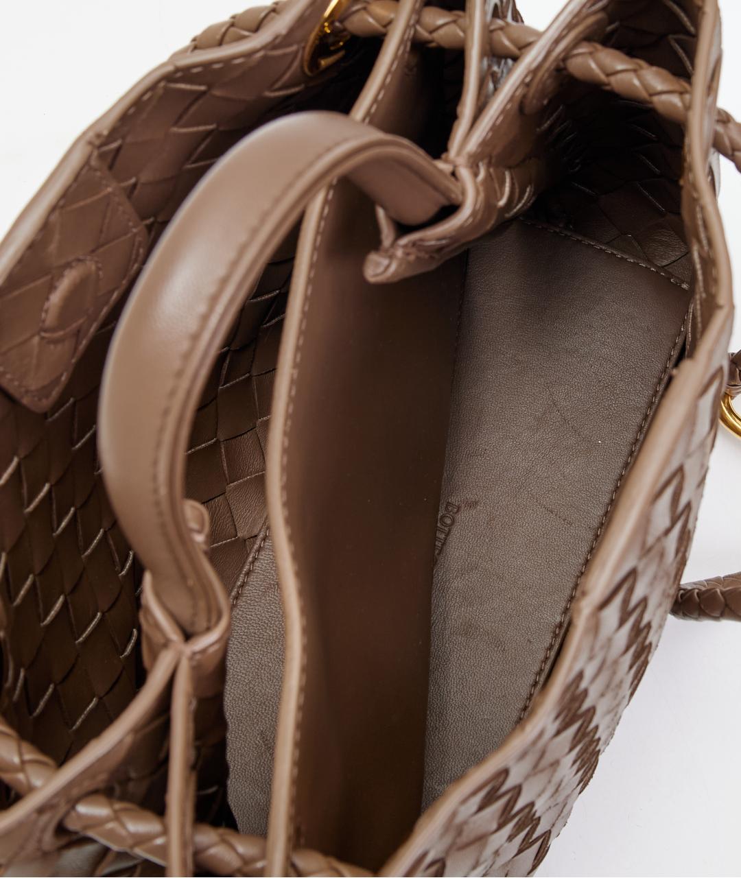 BOTTEGA VENETA Коричневая кожаная сумка тоут, фото 5