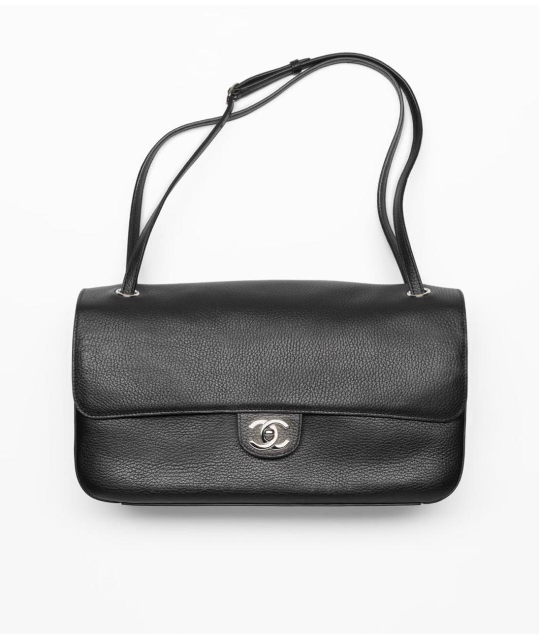 CHANEL Черная кожаная сумка тоут, фото 5