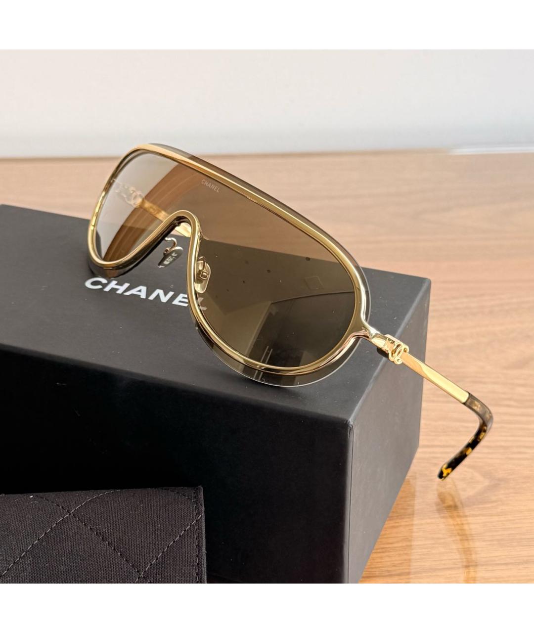 CHANEL Бежевые солнцезащитные очки, фото 6
