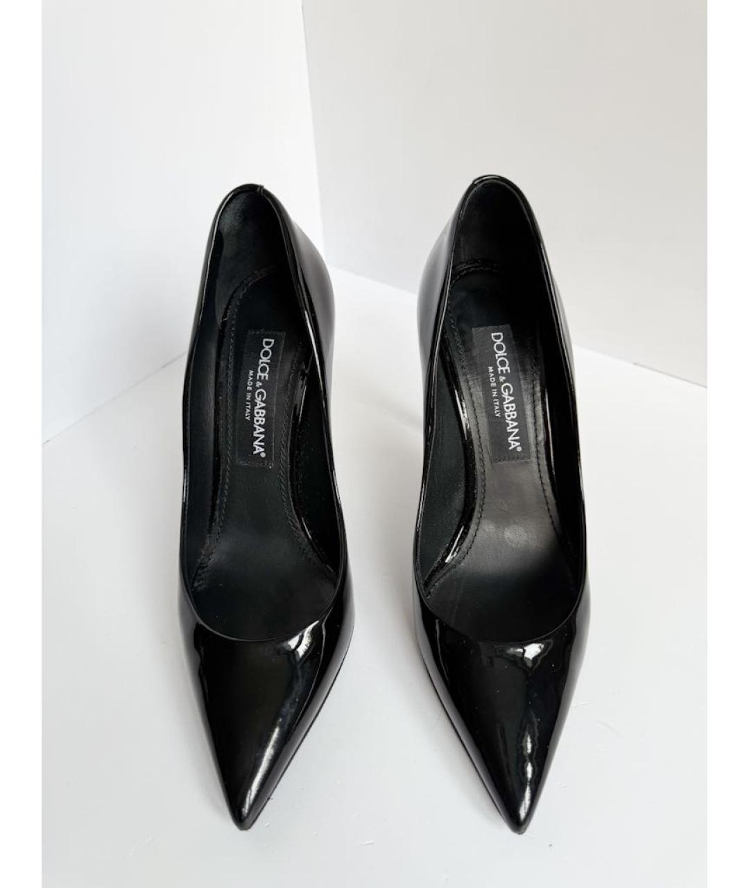 DOLCE&GABBANA Черные туфли из лакированной кожи, фото 3