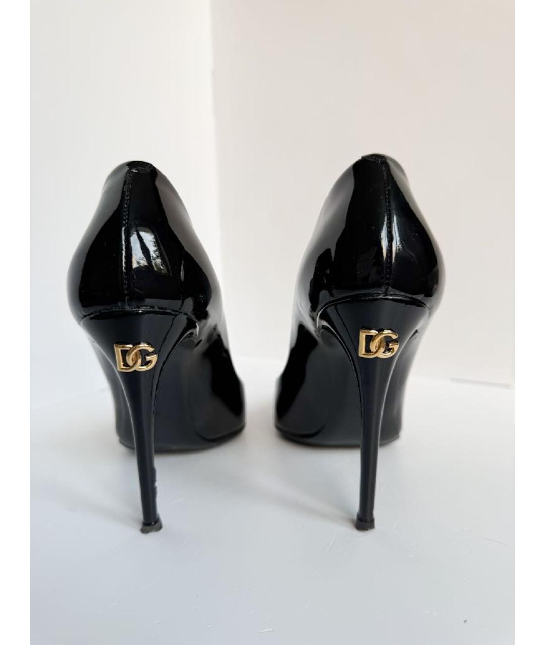 DOLCE&GABBANA Черные туфли из лакированной кожи, фото 4
