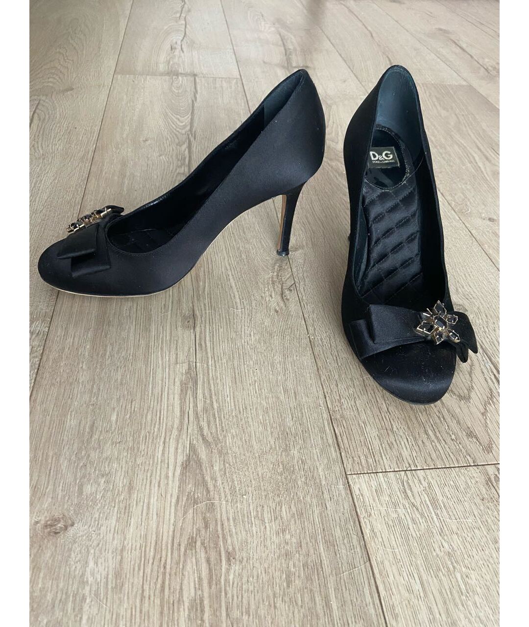 DOLCE&GABBANA Черные текстильные туфли, фото 3