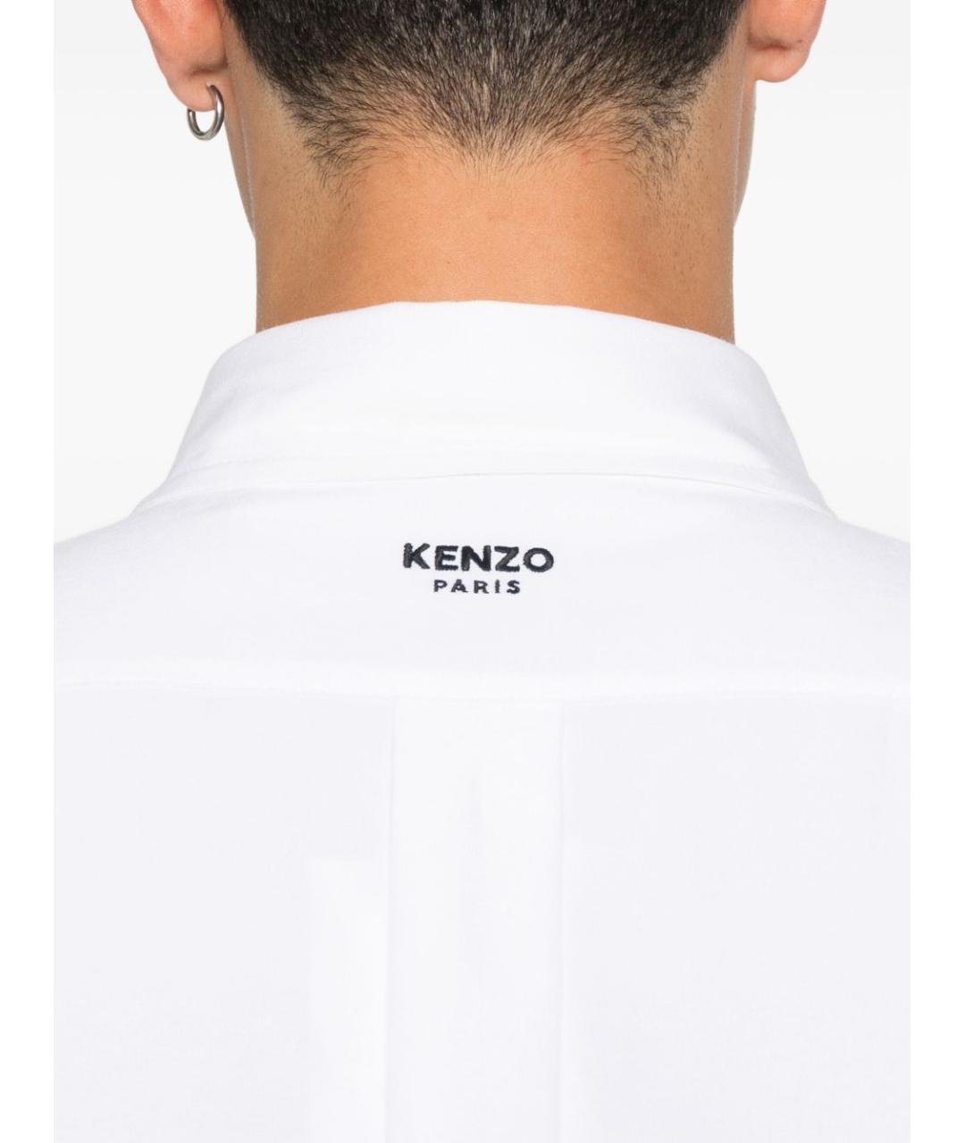 KENZO Белая хлопковая кэжуал рубашка, фото 4