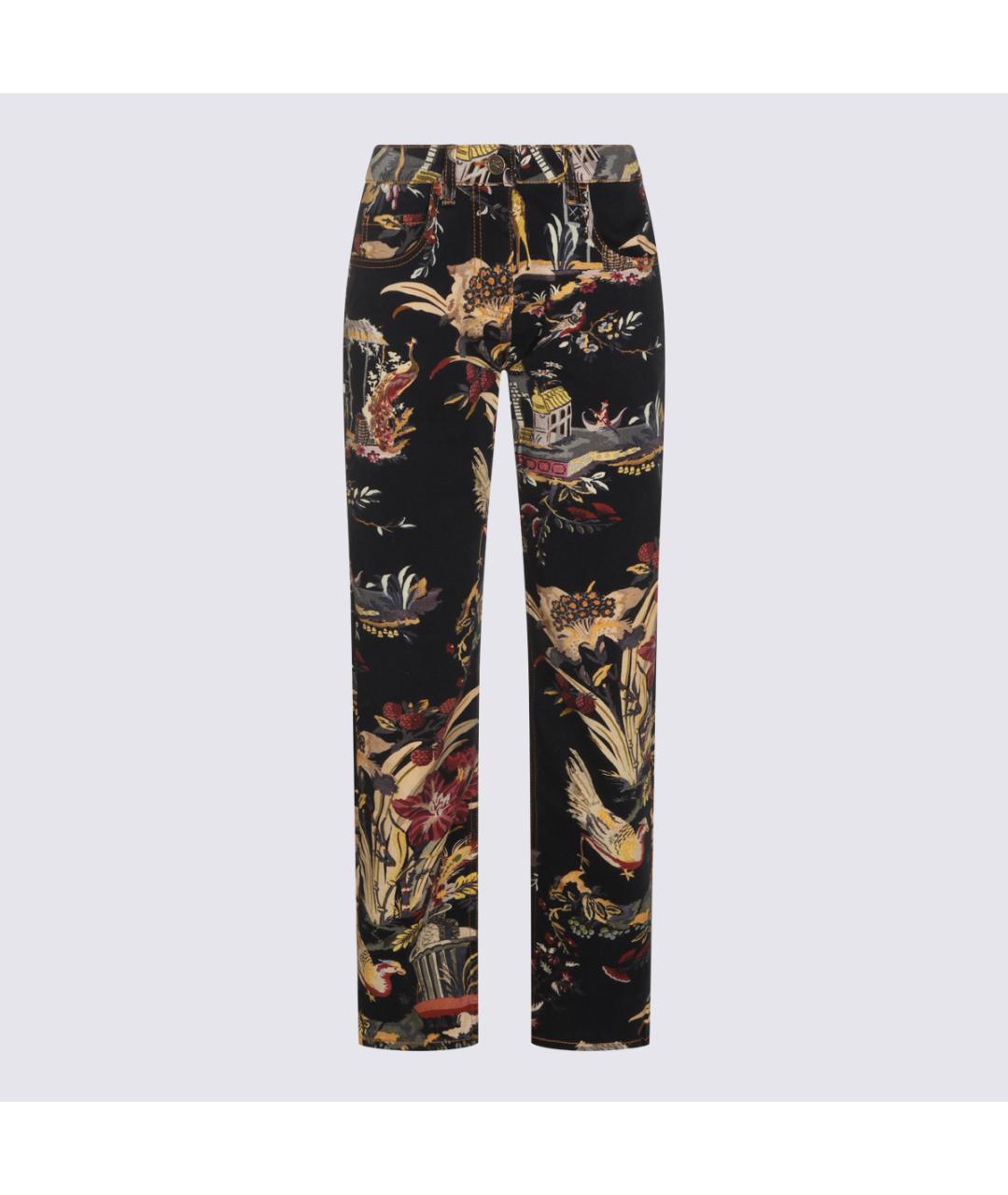 ETRO Черные хлопко-эластановые прямые джинсы, фото 2
