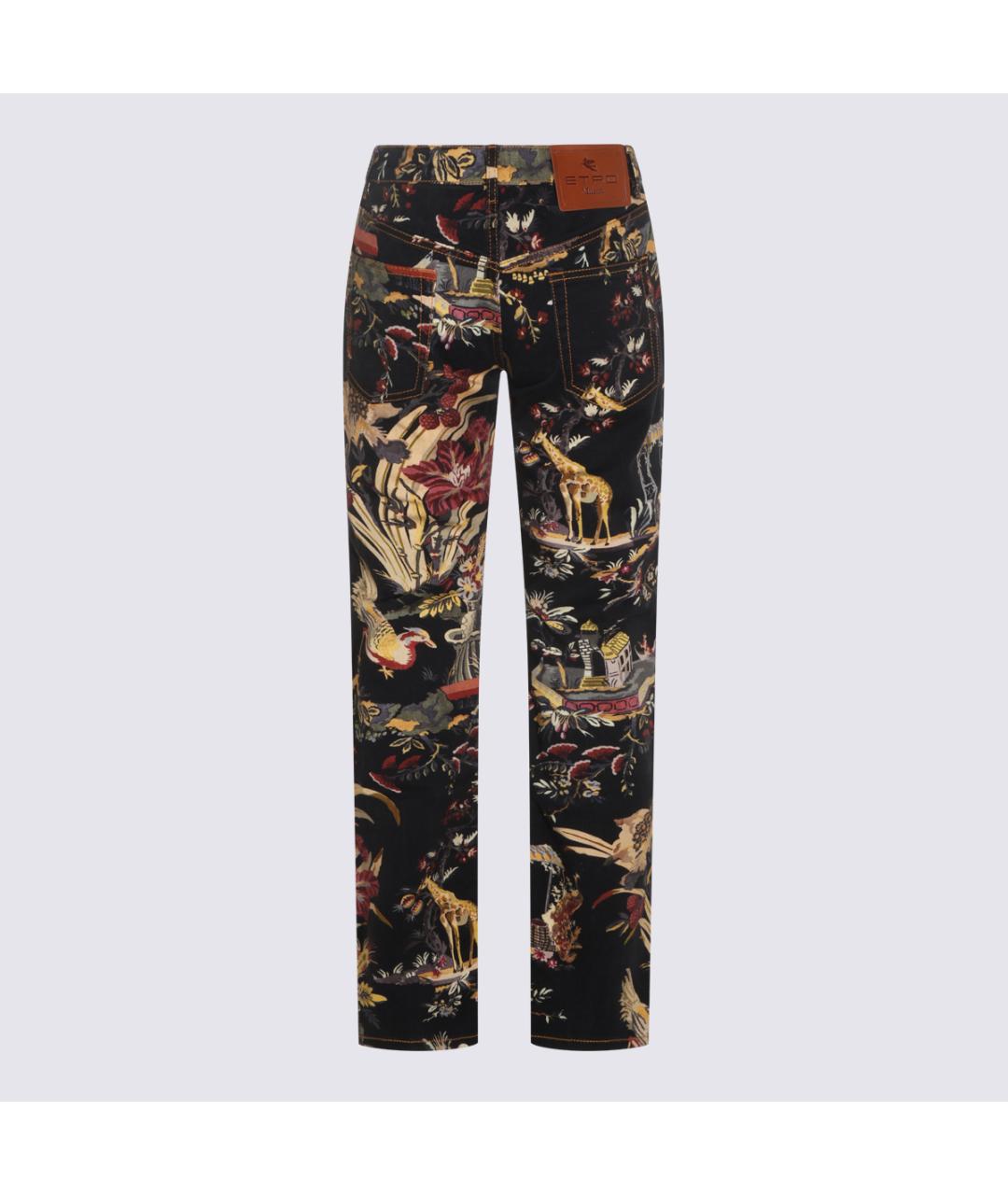 ETRO Черные хлопко-эластановые прямые джинсы, фото 4
