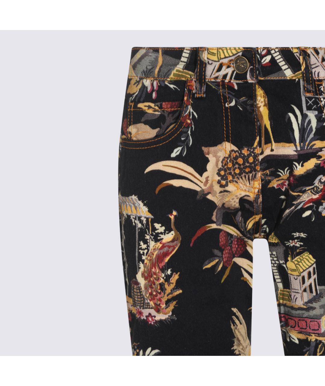 ETRO Черные хлопко-эластановые прямые джинсы, фото 6
