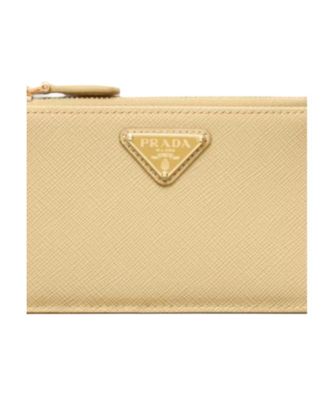 PRADA Желтый кожаный кардхолдер, фото 4