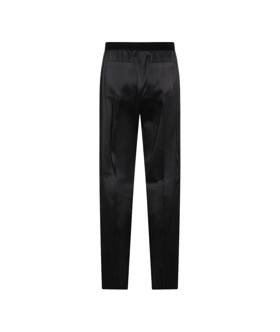TOM FORD Черные шелковые прямые брюки, фото 1