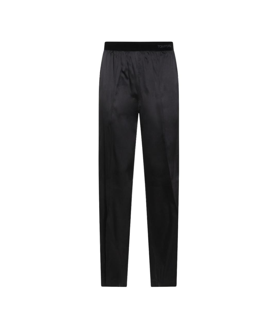 TOM FORD Черные шелковые прямые брюки, фото 2