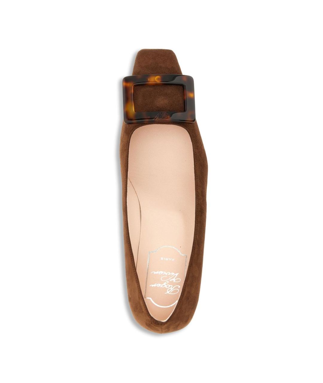 ROGER VIVIER Коричневые замшевые туфли, фото 4