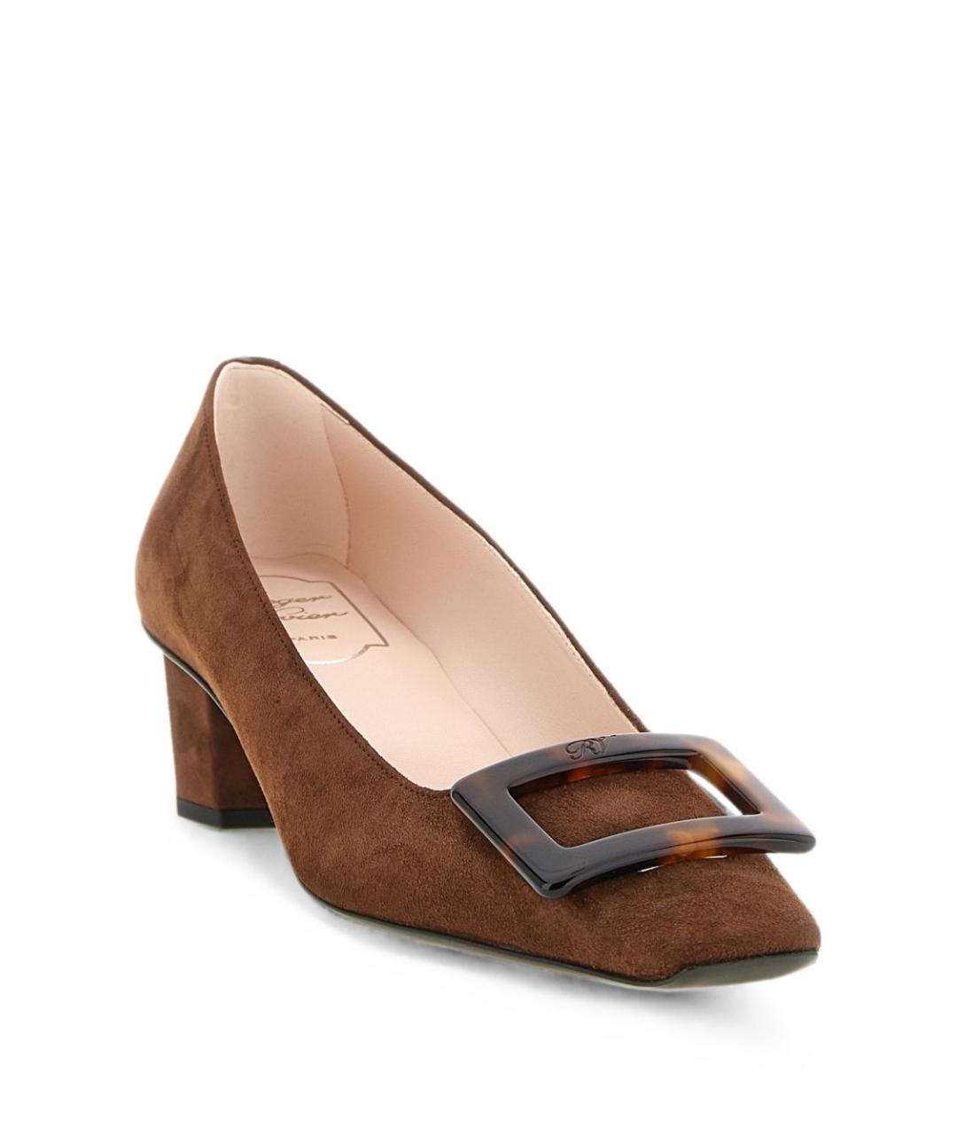 ROGER VIVIER Коричневые замшевые туфли, фото 2