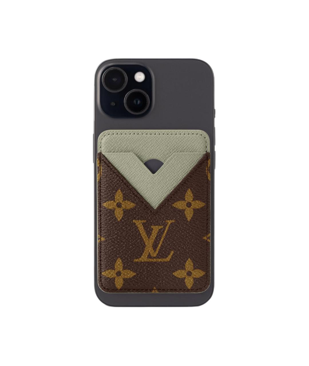 LOUIS VUITTON Коричневый кардхолдер, фото 4