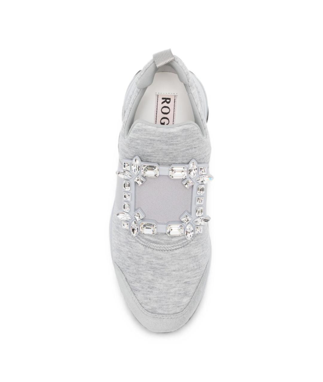 ROGER VIVIER Серые текстильные кроссовки, фото 2