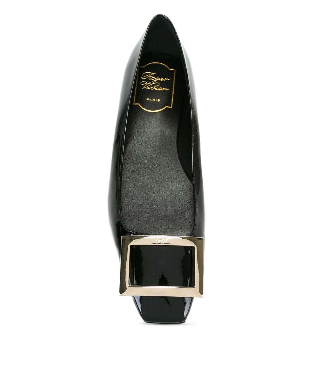 ROGER VIVIER Черные кожаные балетки, фото 4