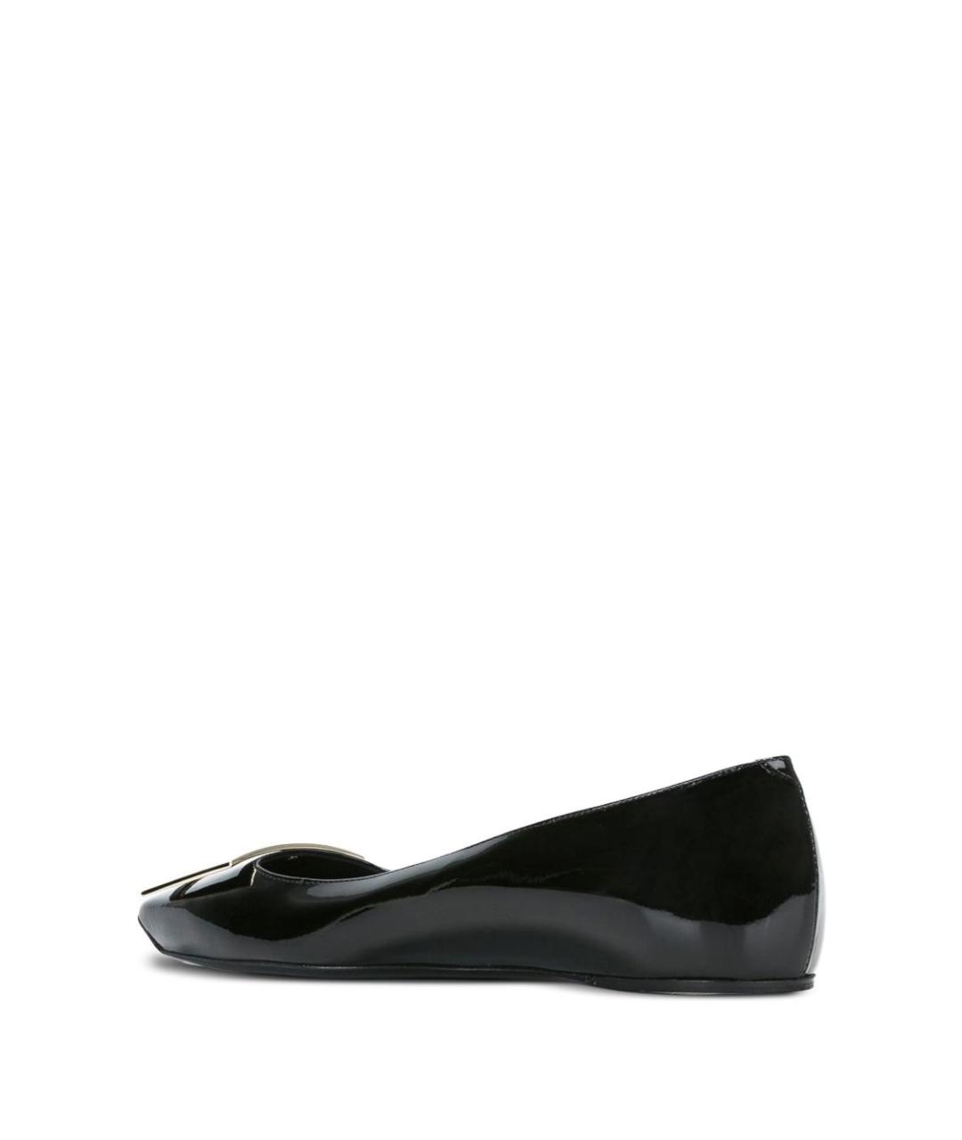 ROGER VIVIER Черные кожаные балетки, фото 3