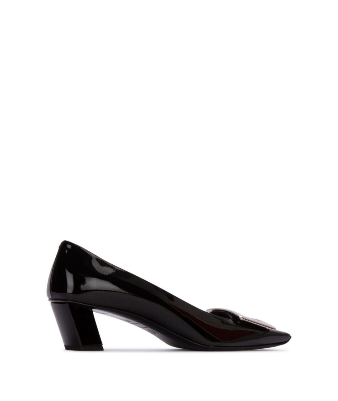 ROGER VIVIER Черные кожаные туфли, фото 4