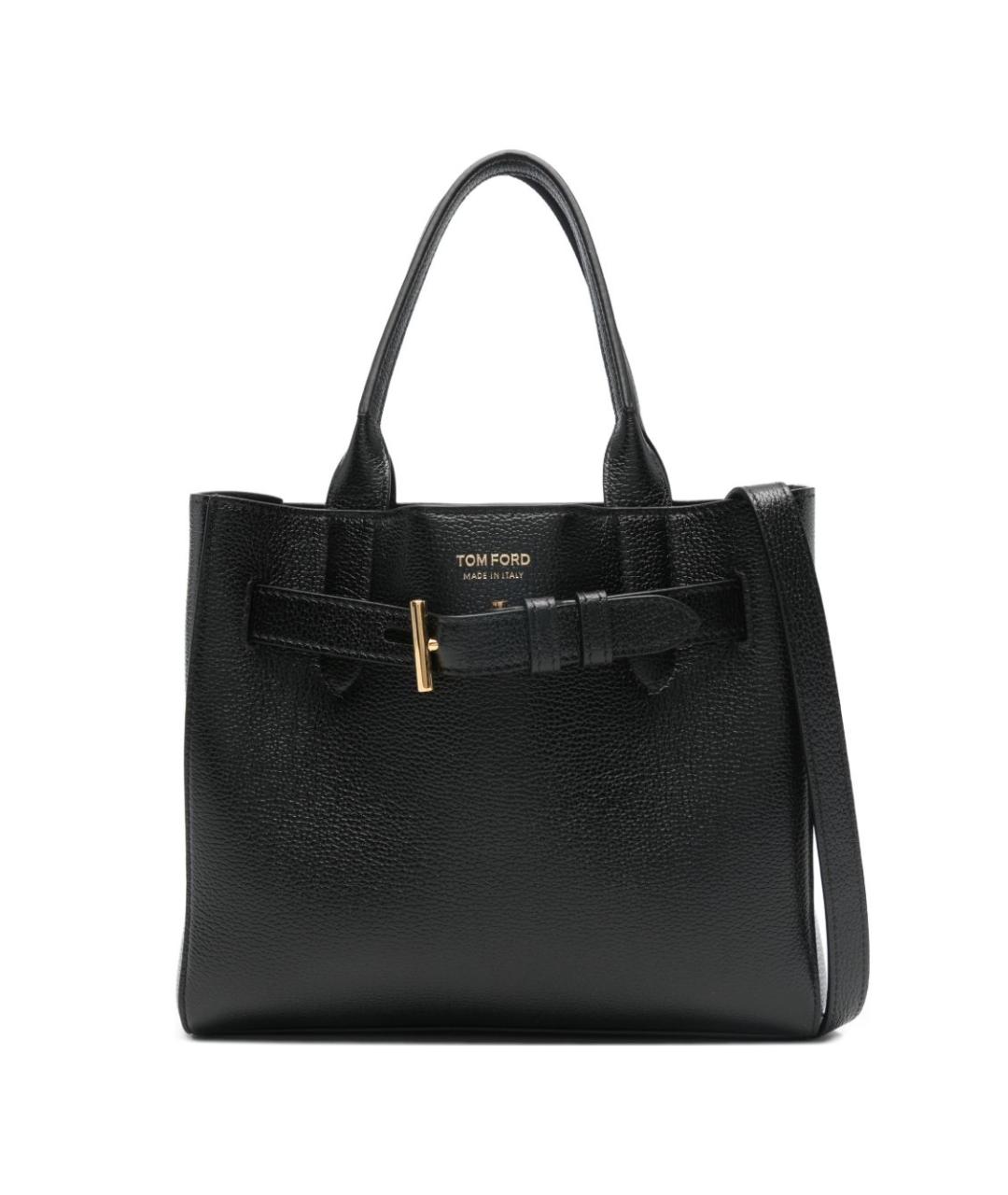 TOM FORD Черная кожаная сумка с короткими ручками, фото 1