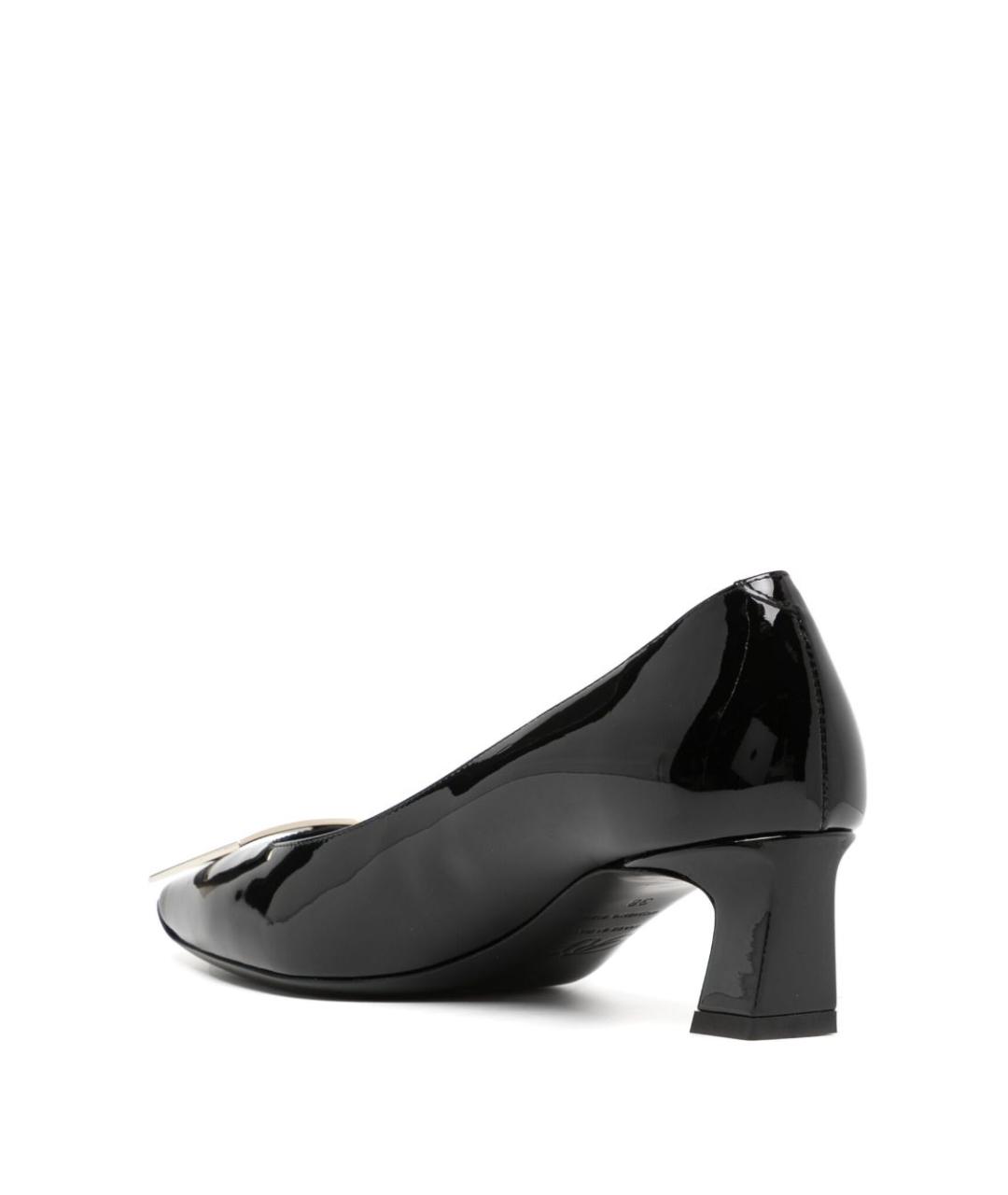 ROGER VIVIER Черные кожаные туфли, фото 3