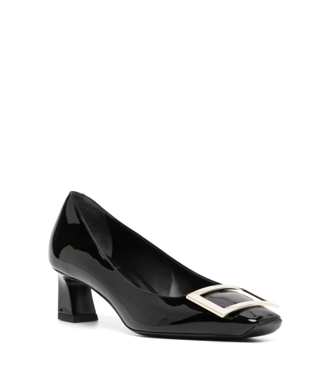 ROGER VIVIER Черные кожаные туфли, фото 4