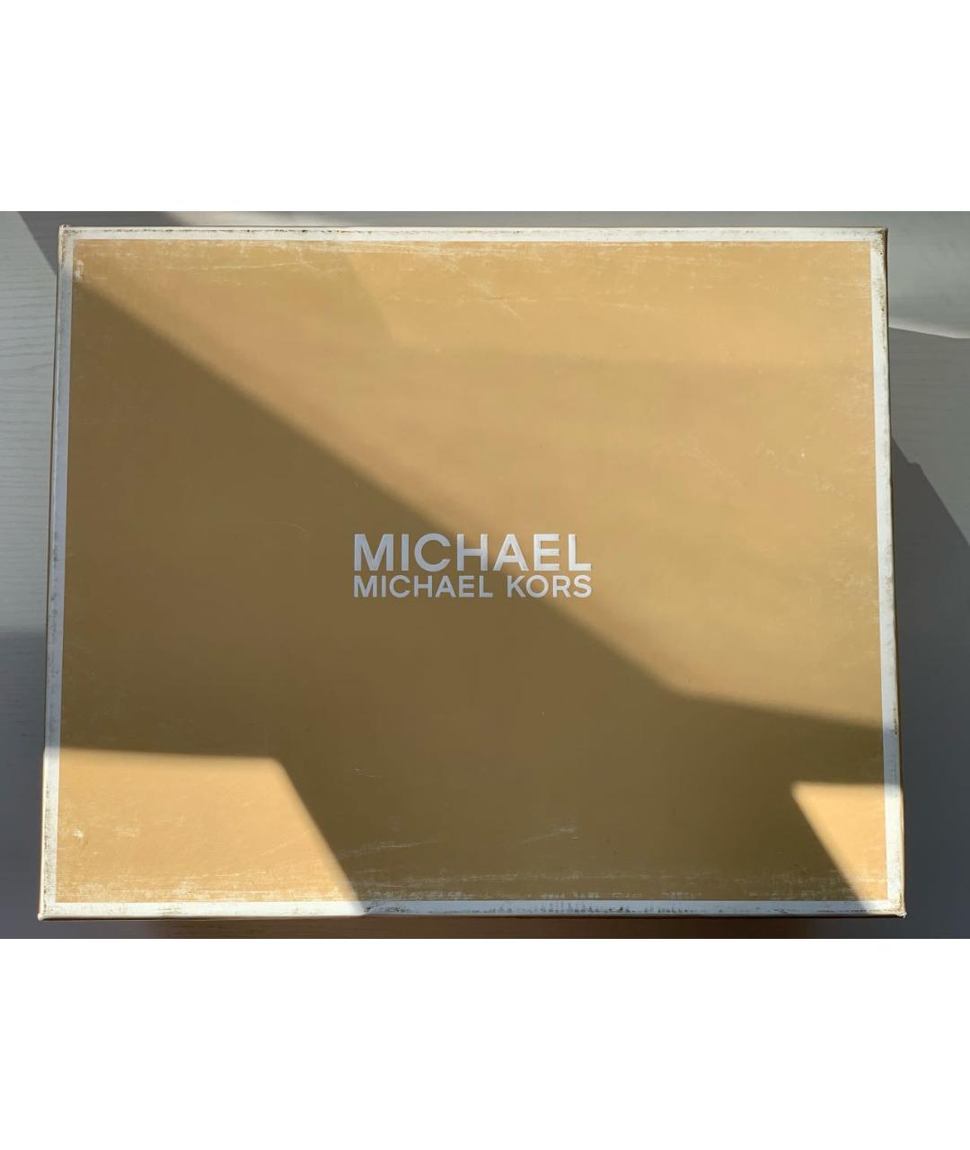 MICHAEL KORS Коричневые кожаные босоножки, фото 6
