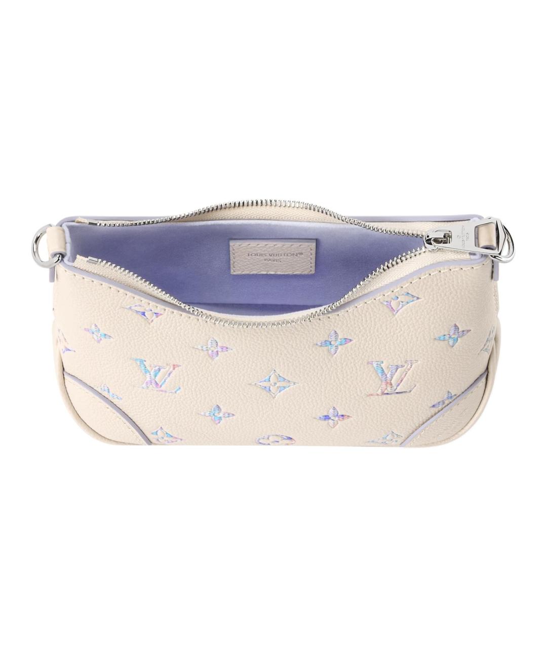 LOUIS VUITTON Бежевая кожаная сумка с короткими ручками, фото 4