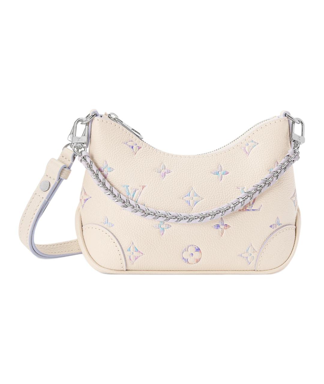 LOUIS VUITTON Бежевая кожаная сумка с короткими ручками, фото 1