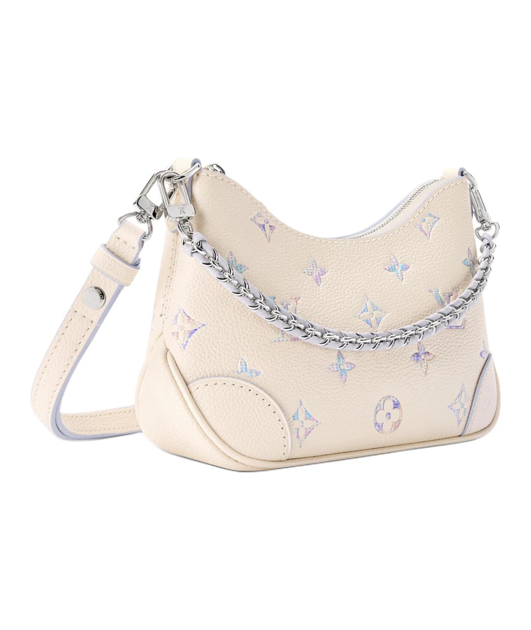 LOUIS VUITTON Бежевая кожаная сумка с короткими ручками, фото 2