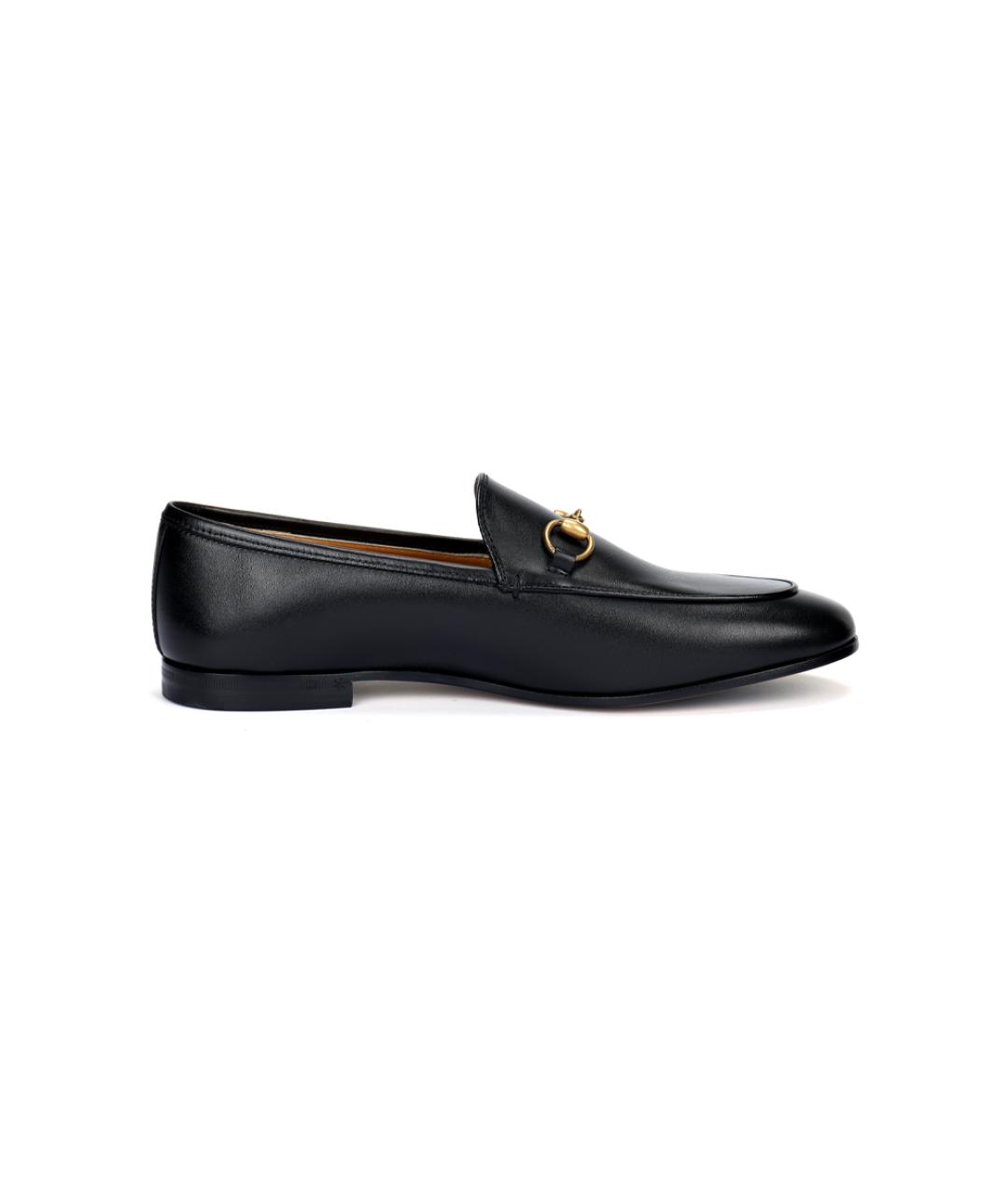 GUCCI Черные кожаные лоферы, фото 1