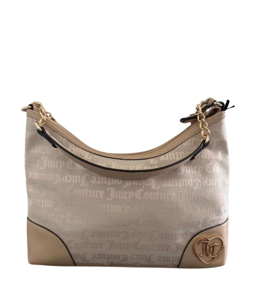 JUICY COUTURE Бежевая тканевая сумка через плечо, фото 1