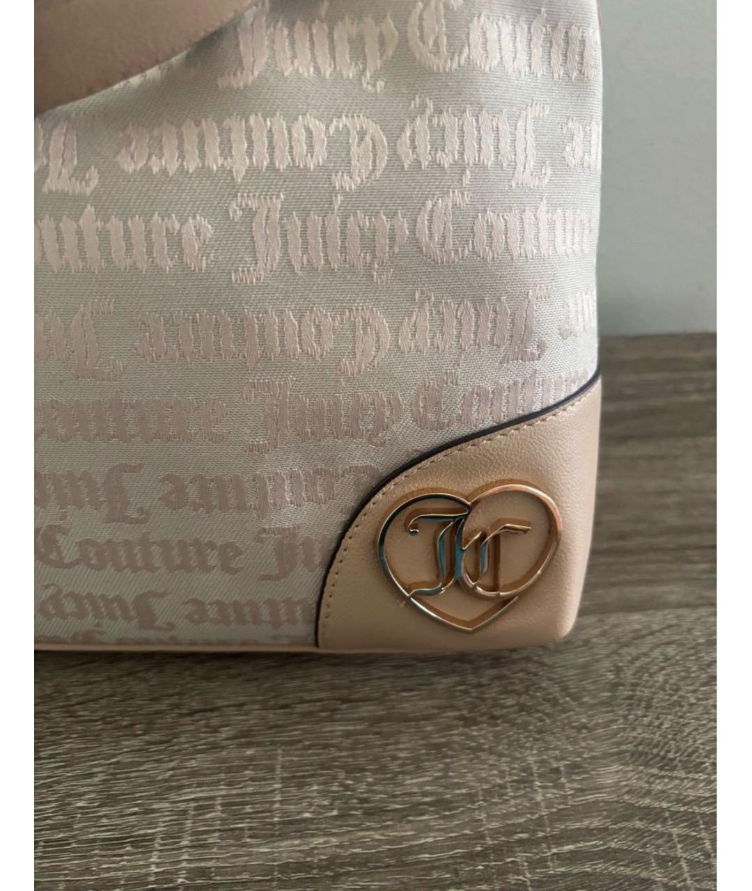 JUICY COUTURE Бежевая тканевая сумка через плечо, фото 4
