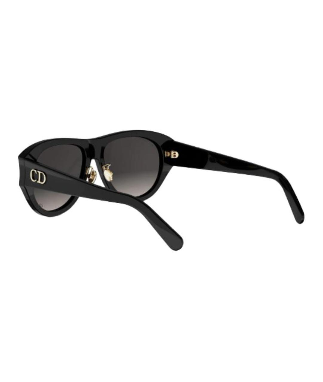 CHRISTIAN DIOR Черные пластиковые солнцезащитные очки, фото 4