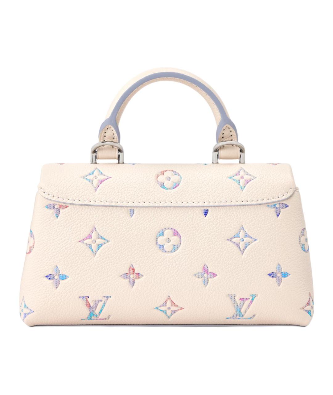 LOUIS VUITTON Бежевая кожаная сумка с короткими ручками, фото 3