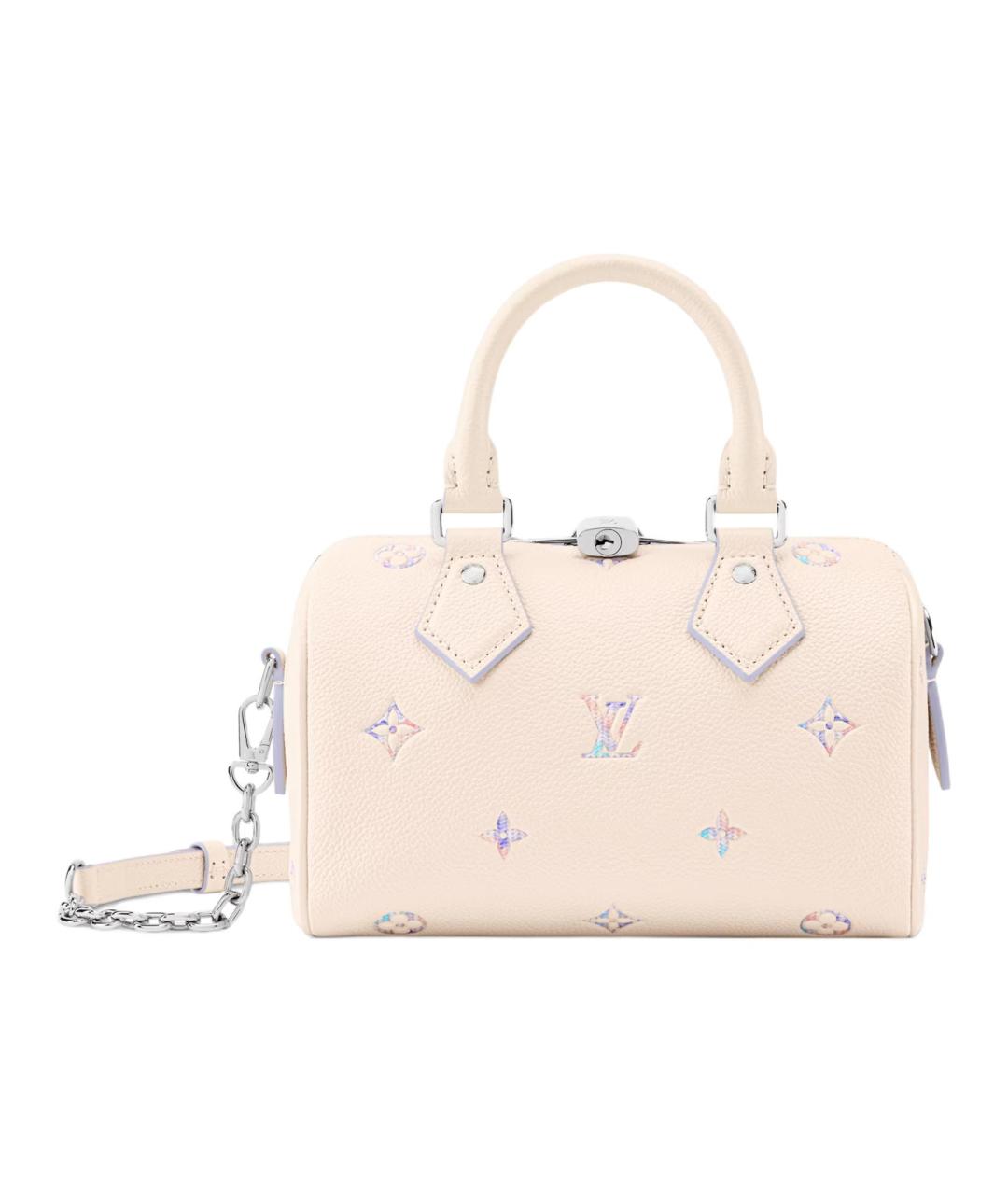 LOUIS VUITTON Бежевая кожаная сумка с короткими ручками, фото 1