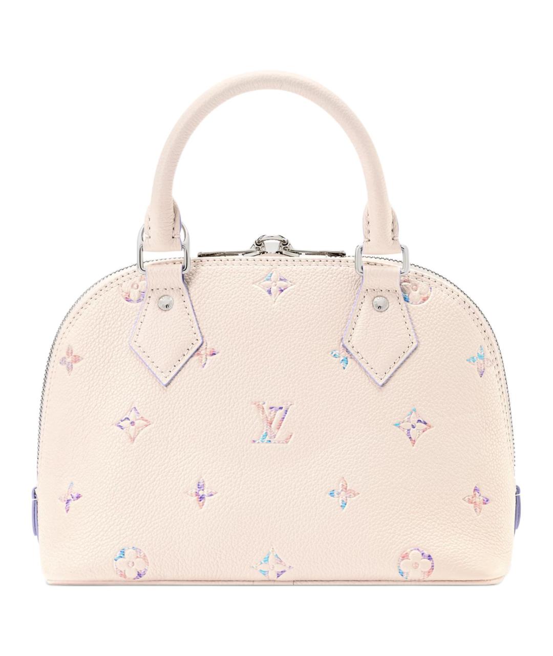LOUIS VUITTON Бежевая кожаная сумка с короткими ручками, фото 2