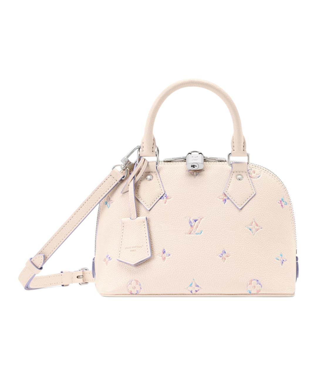 LOUIS VUITTON Бежевая кожаная сумка с короткими ручками, фото 1