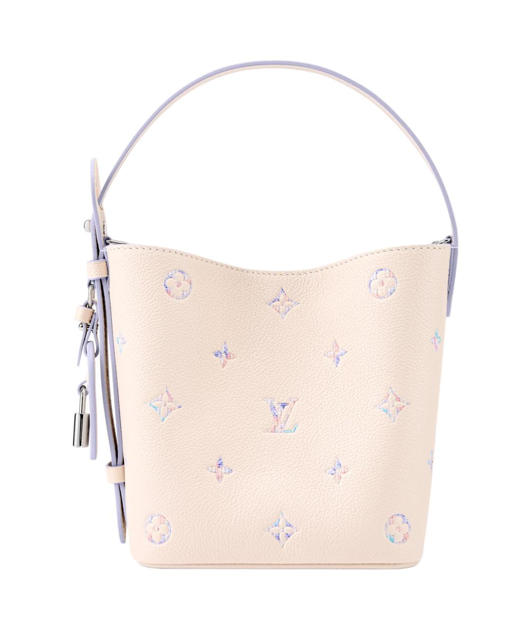 LOUIS VUITTON Бежевая кожаная сумка с короткими ручками, фото 1