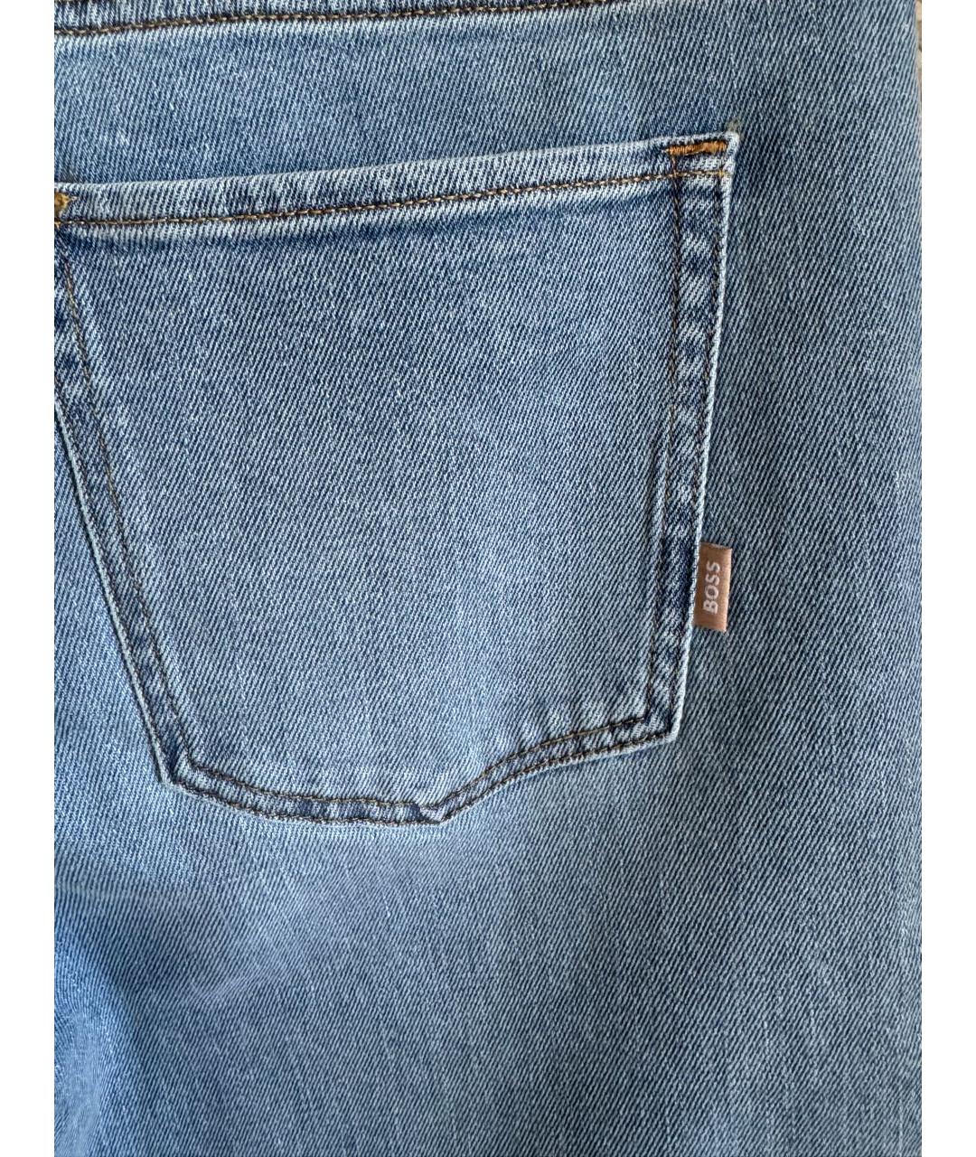 HUGO BOSS Голубые хлопковые джинсы скинни, фото 4