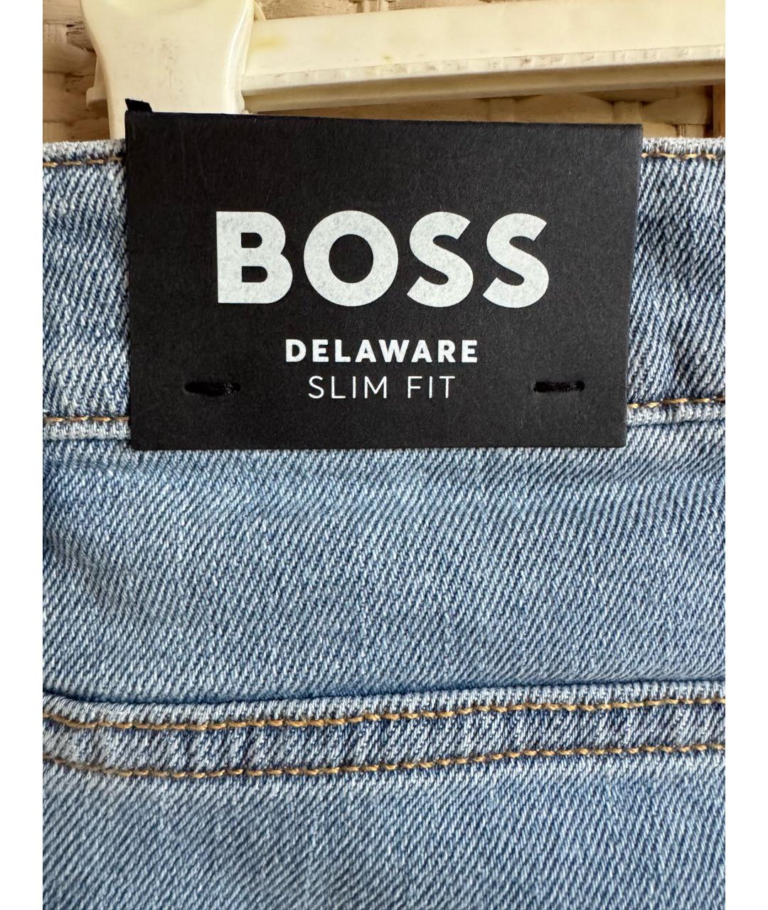 HUGO BOSS Голубые хлопковые джинсы скинни, фото 6