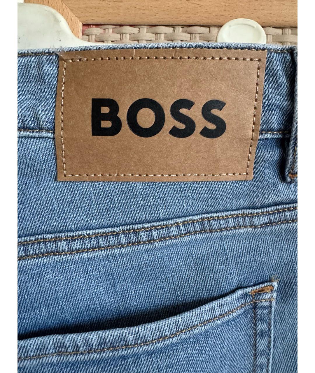 HUGO BOSS Голубые хлопковые джинсы скинни, фото 5