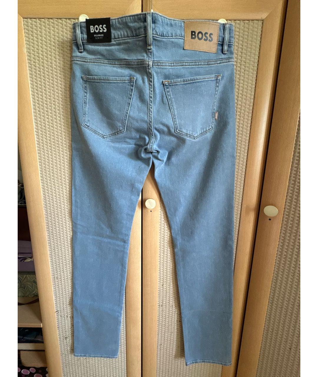 HUGO BOSS Голубые хлопковые джинсы скинни, фото 2