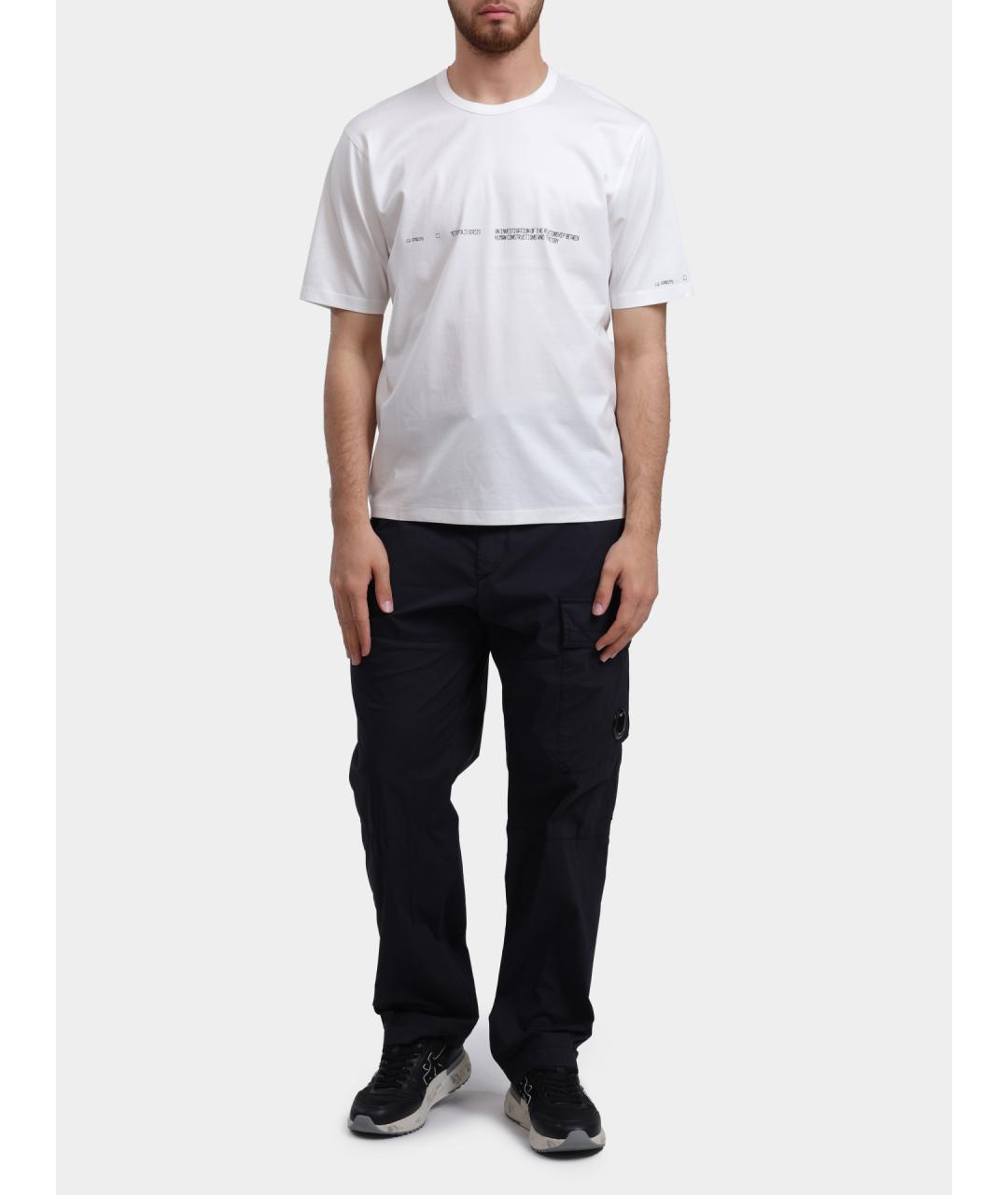 CP COMPANY Белая хлопковая футболка, фото 2
