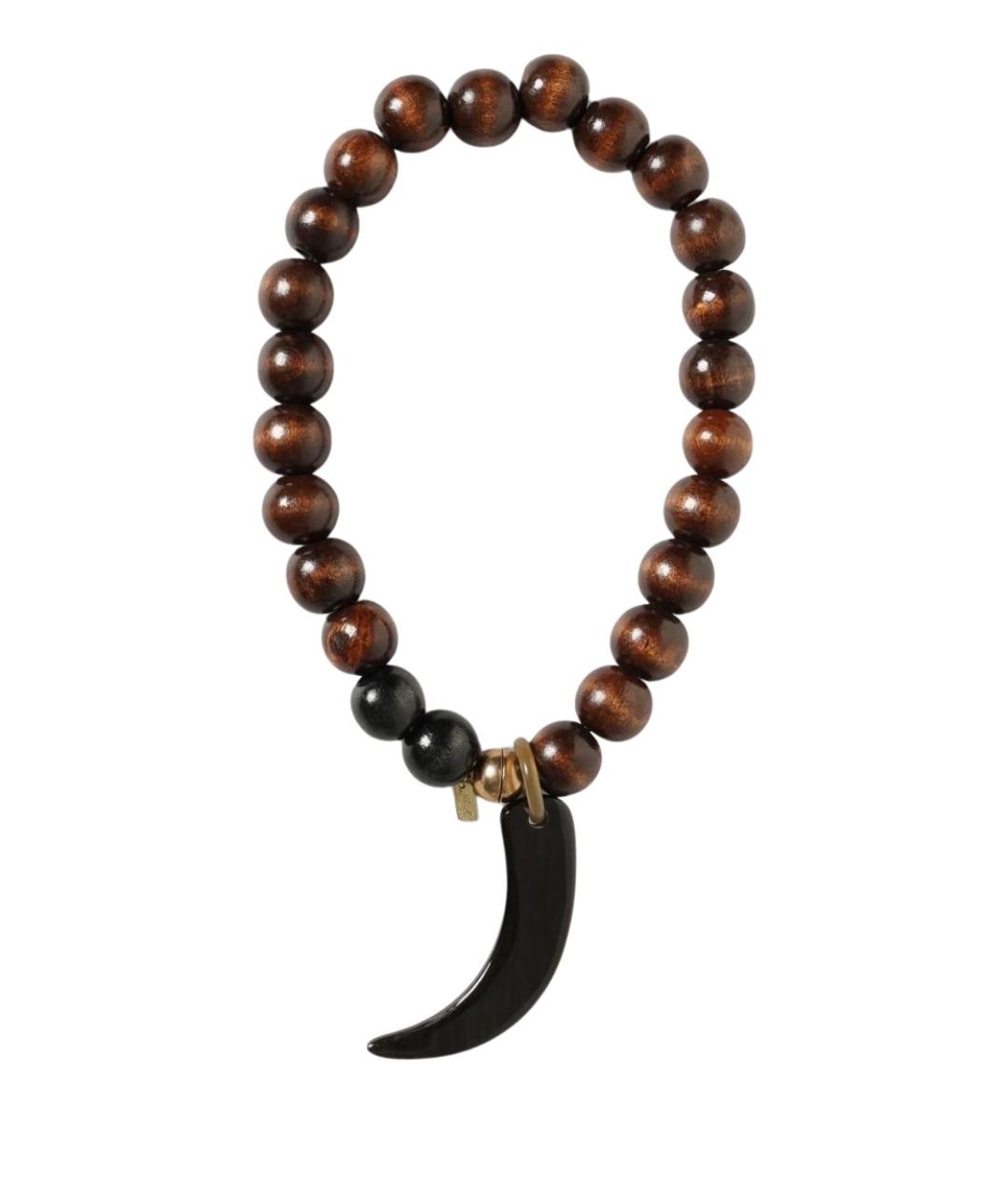 ALLUJEWELS Коричневое деревянное колье, фото 1
