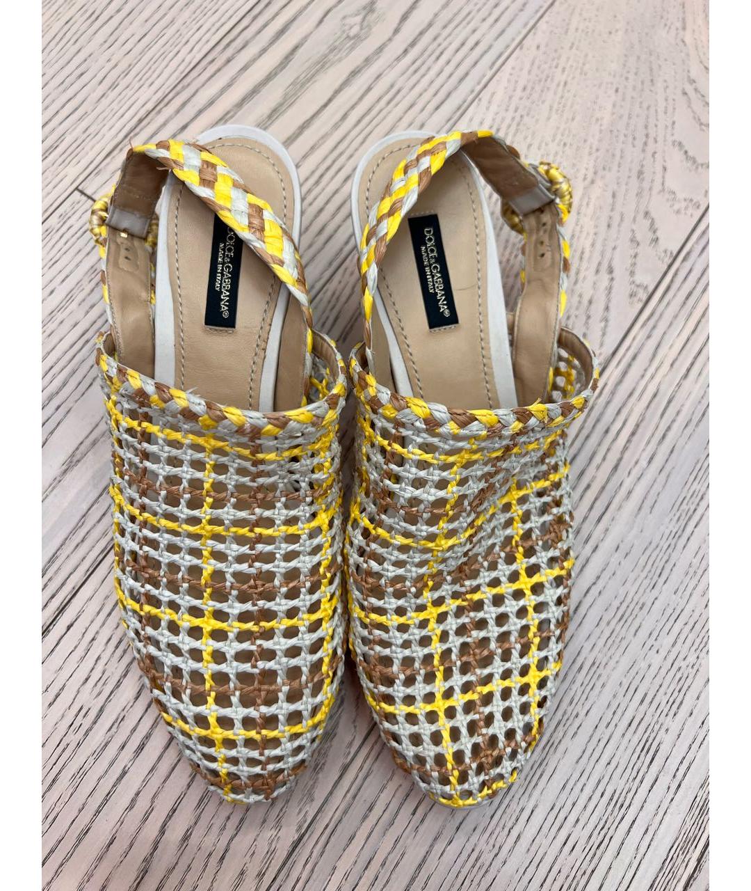 DOLCE&GABBANA Мульти кожаные босоножки, фото 2