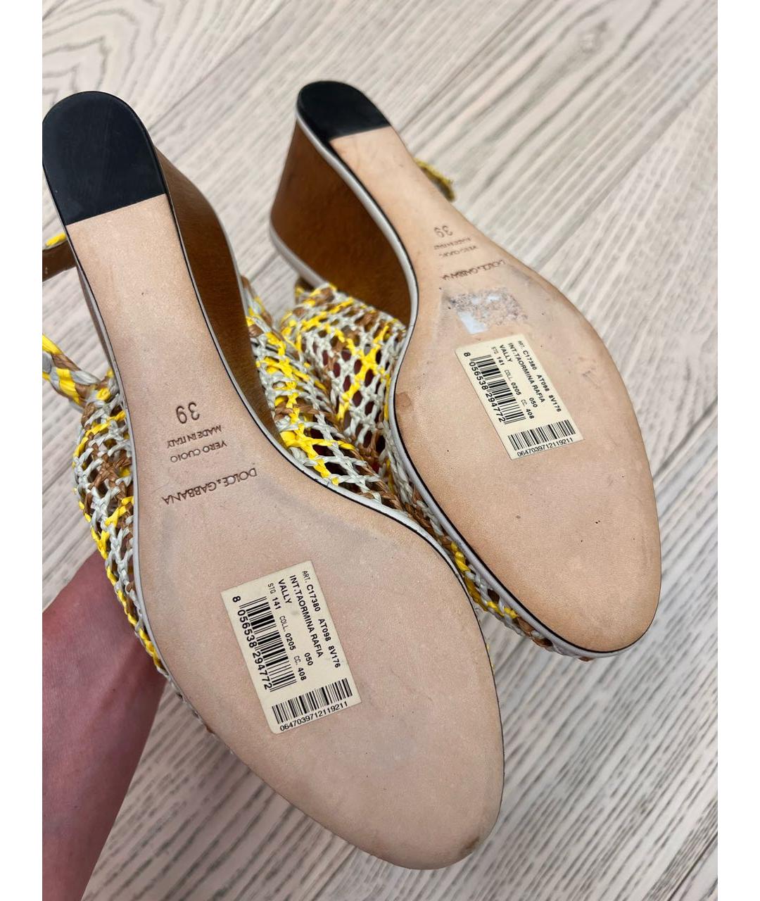 DOLCE&GABBANA Мульти кожаные босоножки, фото 3